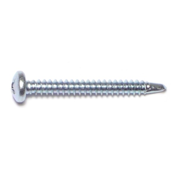 Midwest Fastener Self-Drilling Screw, #8 x 1-1/2 in, Zinc Plated Steel Pan Head Phillips Drive, 100 PK 03321 - main